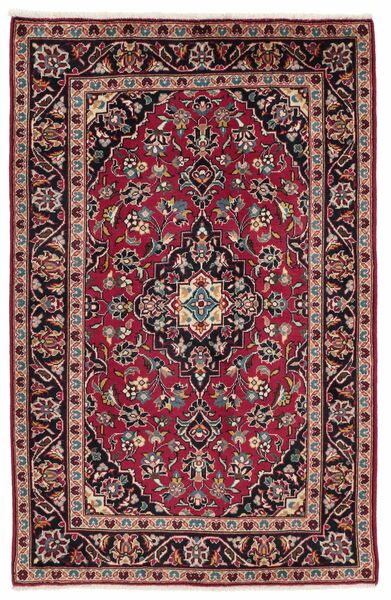 Alfombra Keshan 100X160 Negro/Rojo Oscuro (Lana, Persia/Irán)