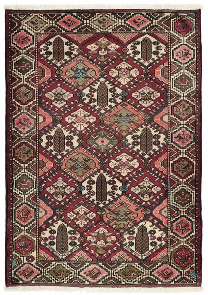 108X152 Bakhtiari Teppich Orientalischer Schwarz/Dunkelrot (Wolle, Persien/Iran)