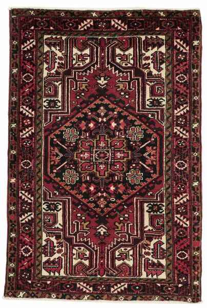  Persan Heriz Covor 112X168 Negru/Dark Red