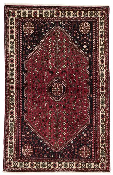  Qashqai Rug 105X162 Persian Wool Black/Dark Red Small