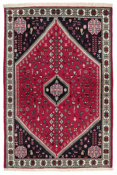  Orientalischer Abadeh Teppich 100X150 Dunkelrot/Schwarz Wolle, Persien/Iran