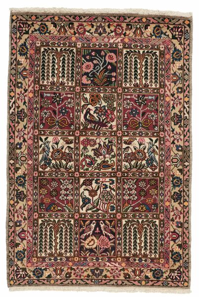  Persischer Bakhtiari Teppich 100X150 Braun/Schwarz (Wolle, Persien/Iran)