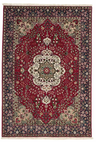  Orientalischer Täbriz Teppich 105X150 Schwarz/Braun Wolle, Persien/Iran