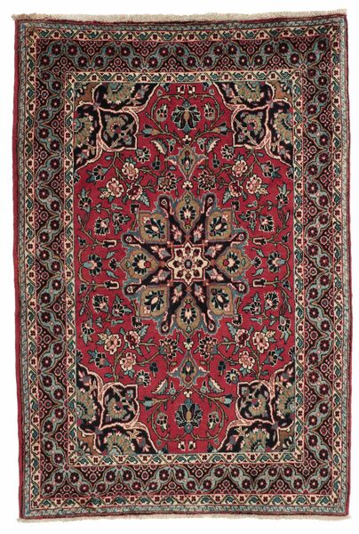 Tappeto Persiano Sarouk 110X161 Nero/Rosso Scuro (Lana, Persia/Iran)