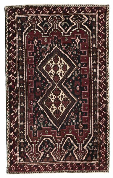 Tappeto Persiano Afshar/Sirjan 96X153 Nero/Marrone (Lana, Persia/Iran)