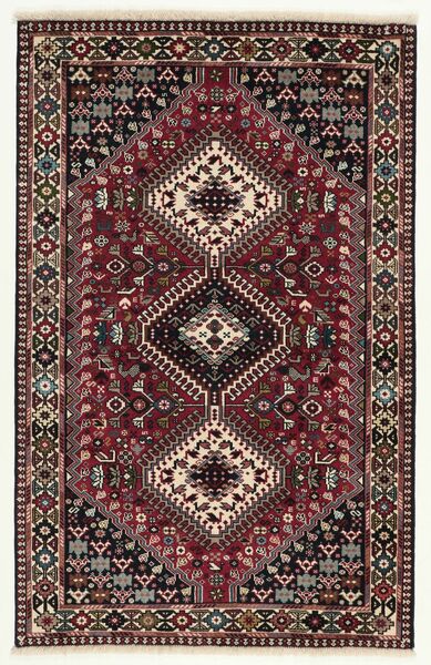  Persischer Yalameh Teppich 100X158 Schwarz/Braun (Wolle, Persien/Iran)