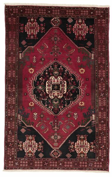  Abadeh Tappeto 102X161 Persiano Di Lana Nero/Rosso Scuro Piccolo