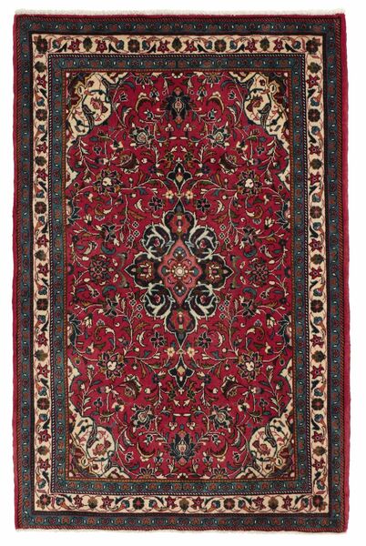  Perzisch Sarouk Vloerkleed 103X163 Zwart/Donkerrood