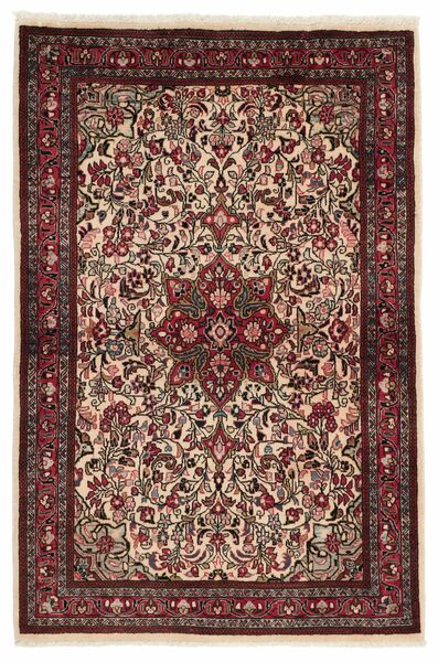  106X168 Sarouk Vloerkleed Zwart/Donkerrood Perzië/Iran