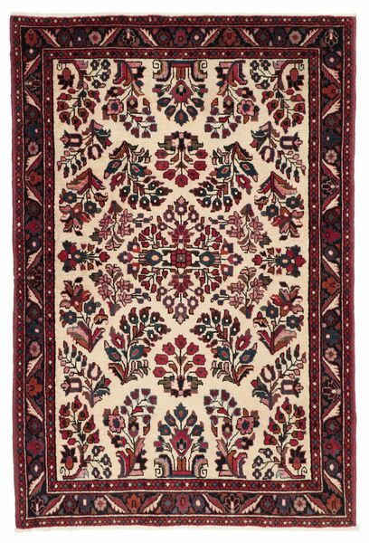  Hamadan Rug 103X156 Persian Wool Black/Dark Red Small