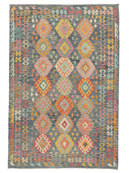 Tappeto Kilim Afghan Old Style 202X297 Verde/Marrone (Lana, Afghanistan)