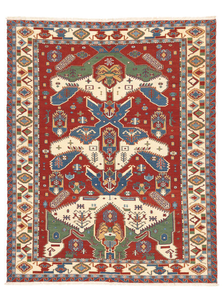  Kilim Suzani Alfombra 189X240 De Lana Rojo Oscuro/Marrón Carpetvista