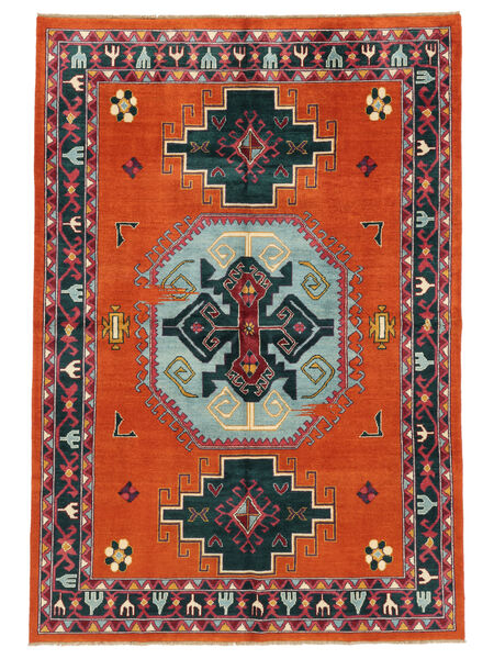  166X240 Medallion Kazak Fine Tappeto Lana, Carpetvista