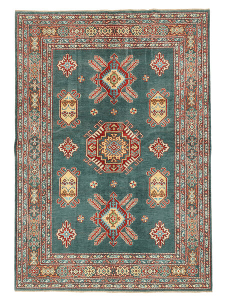 171X245 Kazak Fine Rug Oriental Dark Green/Green (Wool, Afghanistan) Carpetvista