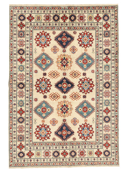 167X244 Koberec Kazak Fine Orientální Béžová/Oranžová (Vlna, Afghánistán) Carpetvista