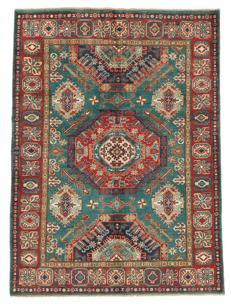 151X204 Tappeto Orientale Kazak Fine Rosso Scuro/Verde Scuro (Lana, Afghanistan) Carpetvista