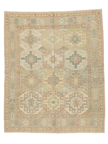 Kilim Suzani Rug 152X184 Orange/Beige Wool, Afghanistan Carpetvista