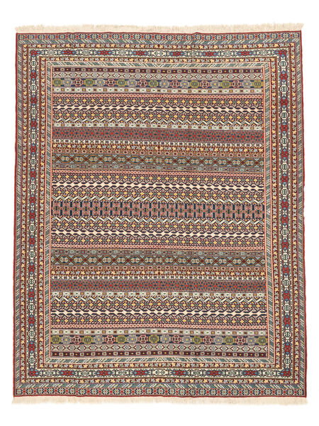  Kilim Suzani 198X245 Gyapjúszőnyeg Barna/Sötétpiros Carpetvista