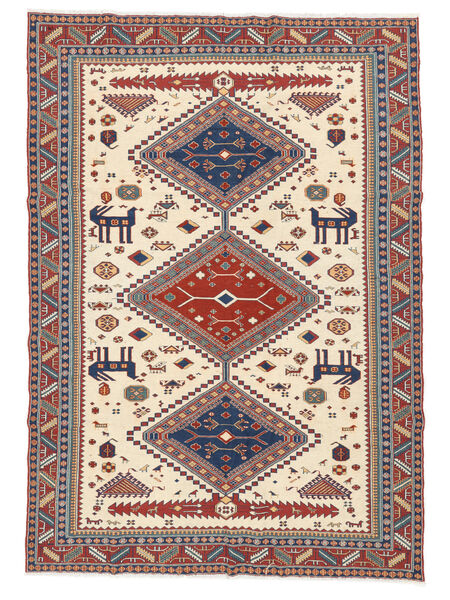  Kelim Suzani Vloerkleed 197X279 Wol Donkerrood/Beige Carpetvista