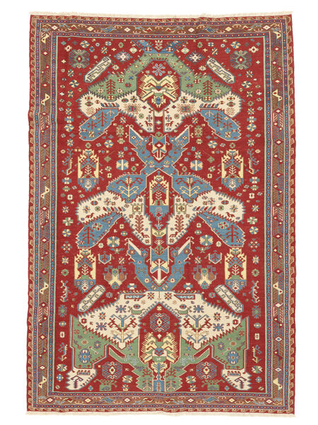  Kilim Suzani Szőnyeg 162X242 Sötétpiros/Sötét Sárga Carpetvista