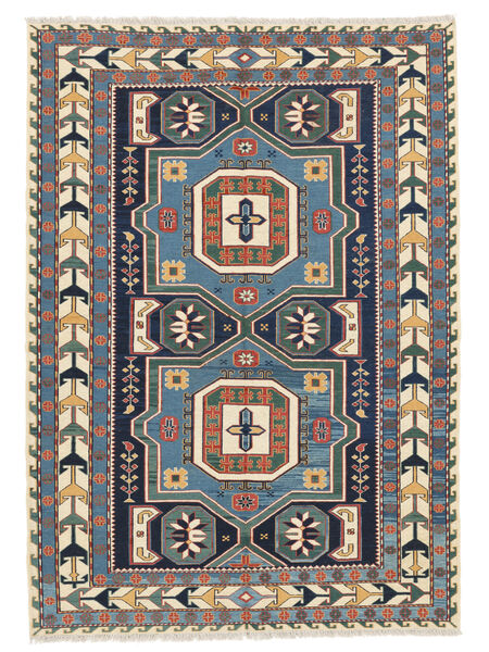 Tapete Kilim Suzani 155X220 Cinza Escuro/Preto (Lã, Afeganistão)