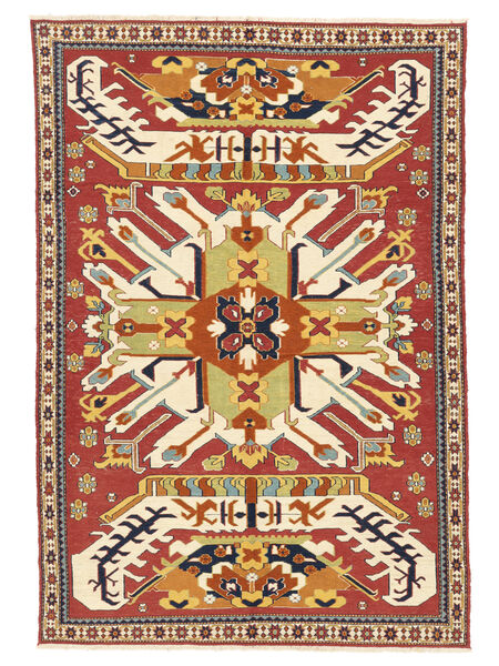  Kelim Suzani Vloerkleed 138X205 Wol Donkerrood/Oranje Klein Carpetvista