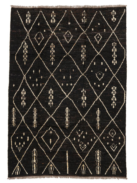  Berber Style Rug 200X286 Wool Black/Brown Carpetvista