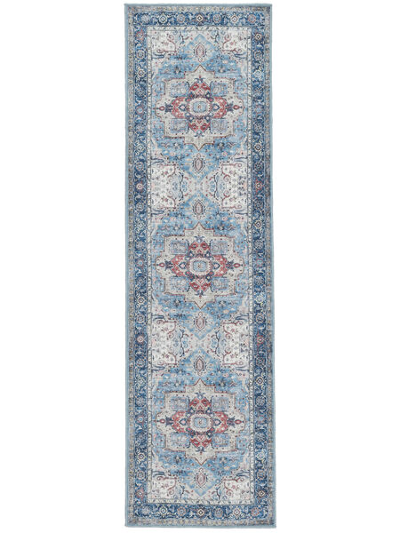  Washable 80X300 Georgia Oriental Blue/Multicolor Runner Rug
 Small