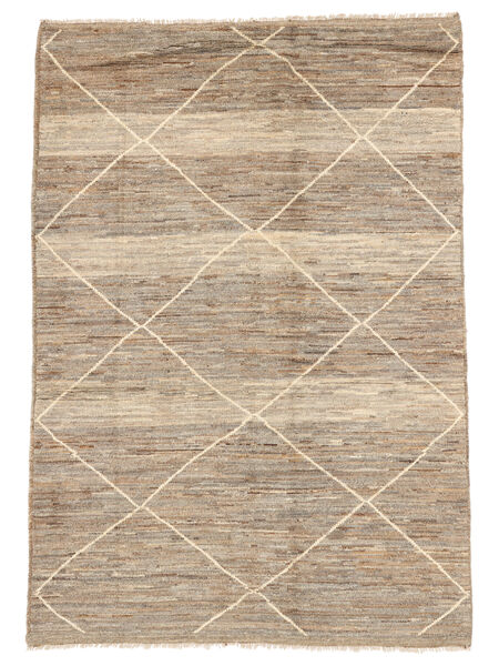  Berber Style Rug 141X198 Wool Orange/Brown Small Carpetvista