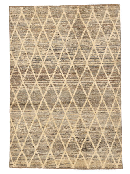 Berber Style Matta 141X205 Orange/Brun Ull, Afghanistan Carpetvista