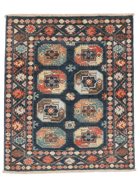  81X96 Kazak Fine Rug Black/Brown Afghanistan Carpetvista