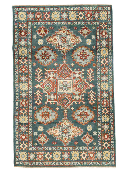 116X186 Kazak Fine Rug Oriental Green/Brown (Wool, Afghanistan) Carpetvista