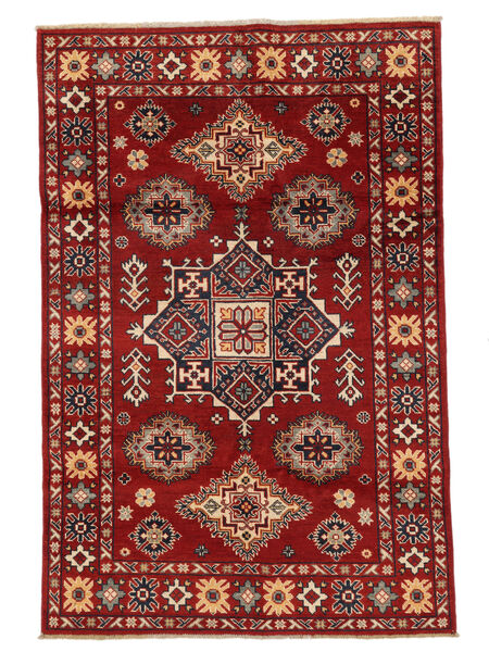  120X181 Kazak Fine Rug Dark Red/Black Afghanistan Carpetvista