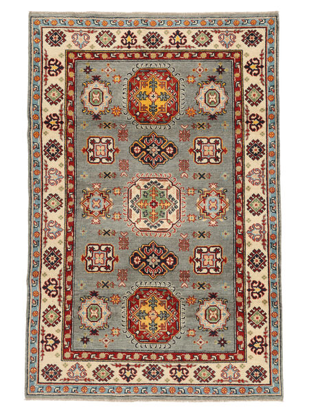  118X182 Kazak Fine Rug Brown/Dark Yellow Afghanistan Carpetvista