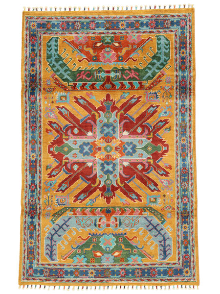  117X185 Medallion Piccolo Kazak Fine Tappeto Lana, Carpetvista