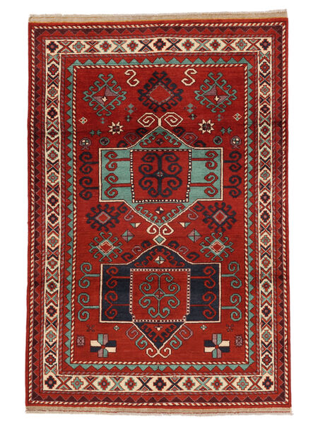  121X181 Kazak Fine Rug Dark Red/Black Afghanistan Carpetvista