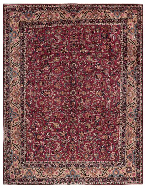  Mashhad Covor 300X386 Persan Lână Dark Red/Negru Mare