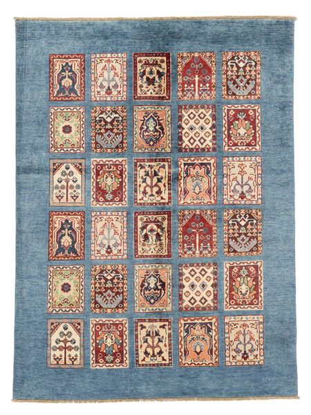  Orientalsk Kazak Fine Tæppe 143X195 Mørkeblå/Mørkegrå Uld, Afghanistan Carpetvista