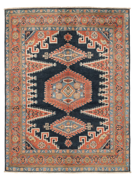 152X201 Kazak Fine Rug Oriental Brown/Black (Wool, Afghanistan) Carpetvista