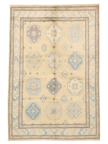 146X215 Kazak Fine Matta Orientalisk Beige/Orange (Ull, Afghanistan) Carpetvista