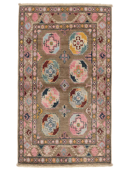 Kazak Fine Rug 72X123 Brown/Red Wool, Afghanistan Carpetvista