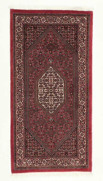  Persian Bidjar With Silk Rug 70X145 (Wool, Persia/Iran)