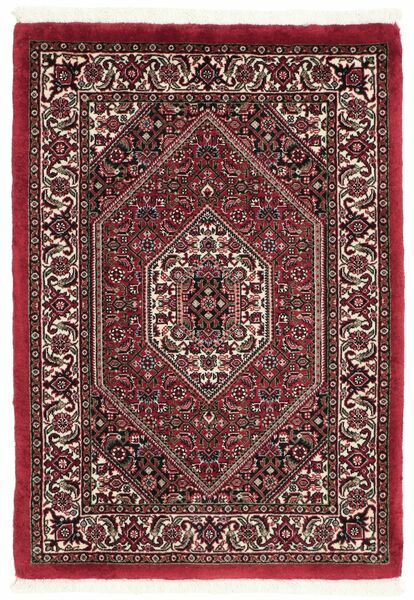  Bidjar With Silk Rug 60X90 Persian Wool Black/Dark Red Small