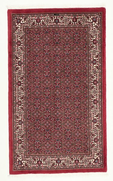 Alfombra Persa Bidjar Con De Seda 100X160 Rojo Oscuro/Negro (Lana, Persia/Irán)