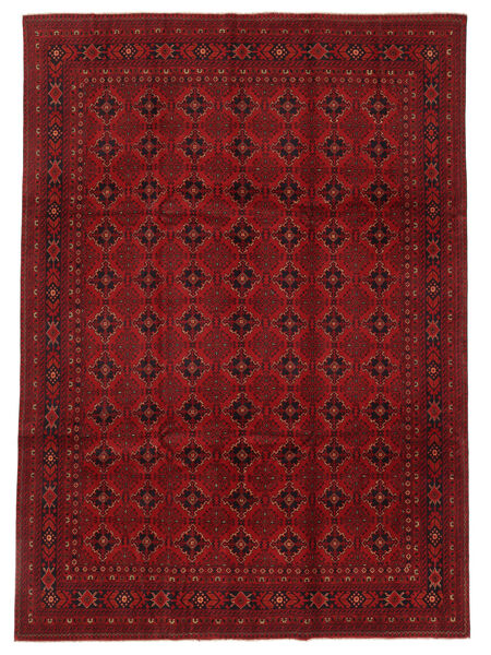 254X354 Kunduz Rug Oriental Dark Red/Black Large (Wool, Afghanistan) Carpetvista