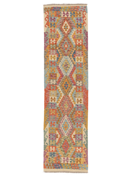  82X309 Kilim Afghan Old Style Rug Runner
 Brown/Orange Afghanistan Carpetvista