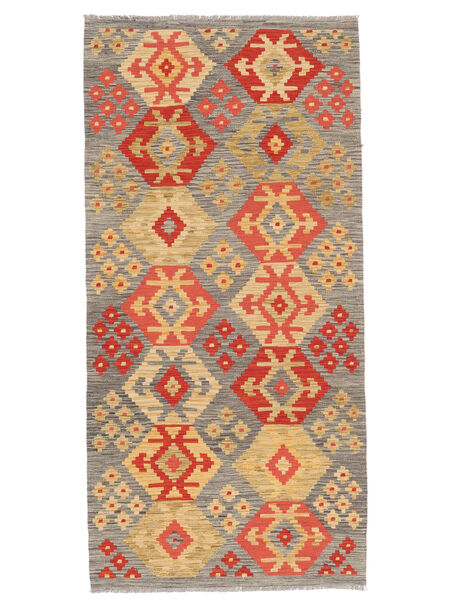 Kilim Afghan Old Style Rug 100X204 Orange/Brown Wool, Afghanistan Carpetvista