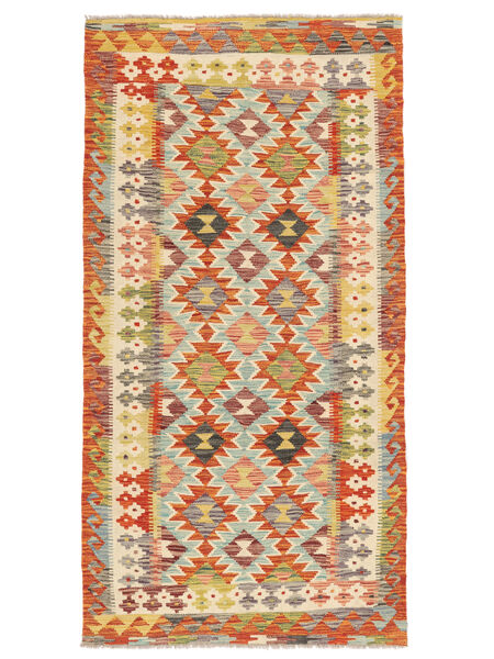  Kilim Afghan Old Style Rug 99X196 Beige/Red Carpetvista