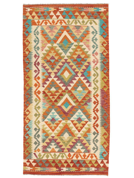  100X200 Small Kilim Afghan Old Style Rug Wool, Carpetvista