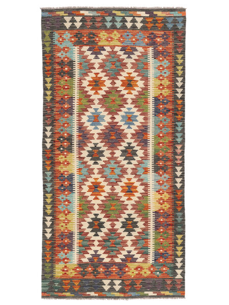 98X200 Kilim Afghan Old Style Rug Oriental Brown/Dark Red (Wool, Afghanistan) Carpetvista